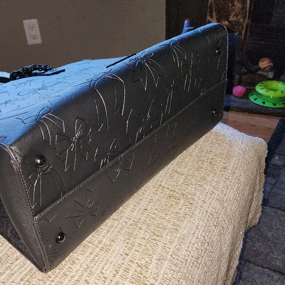 Betsey Johnson Black Bow-Embossed Tote - Picture 8 of 16